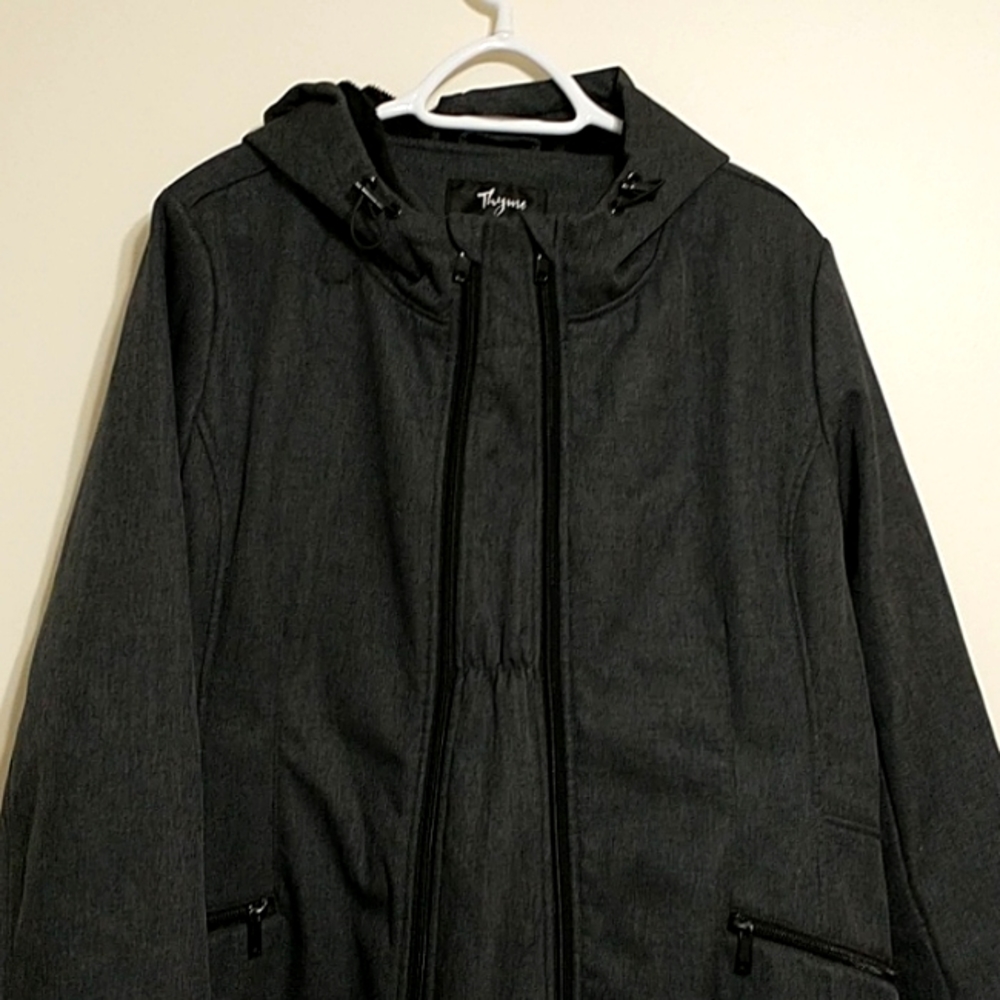 Thyme Maternity Grey Hooded Jacket